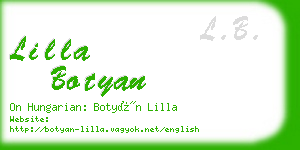 lilla botyan business card